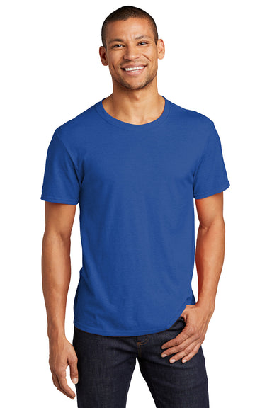 Jerzees 560MR/560M Mens Premium Blend Moisture Wicking Short Sleeve Crewneck T-Shirt Royal Blue Model Front