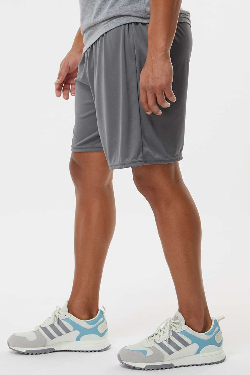 Augusta Sportswear 1425 Mens Octane Moisture Wicking Shorts Graphite Grey Model Side