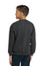 Jerzees 562B/562BR Youth NuBlend Fleece Crewneck Sweatshirt Heather Black Model Back