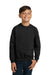 Jerzees 562B/562BR Youth NuBlend Fleece Crewneck Sweatshirt Black Model Front