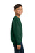 Jerzees 562B/562BR Youth NuBlend Fleece Crewneck Sweatshirt Forest Green Model Side