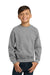 Jerzees 562B/562BR Youth NuBlend Fleece Crewneck Sweatshirt Oxford Grey Model Front