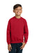 Jerzees 562B/562BR Youth NuBlend Fleece Crewneck Sweatshirt True Red Model Front