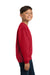 Jerzees 562B/562BR Youth NuBlend Fleece Crewneck Sweatshirt True Red Model Side