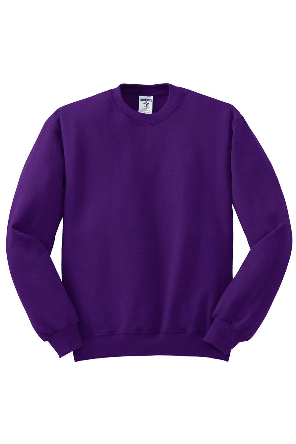 Jerzees 562M/562/562MR Mens NuBlend Fleece Crewneck Sweatshirt Deep Purple Flat Front