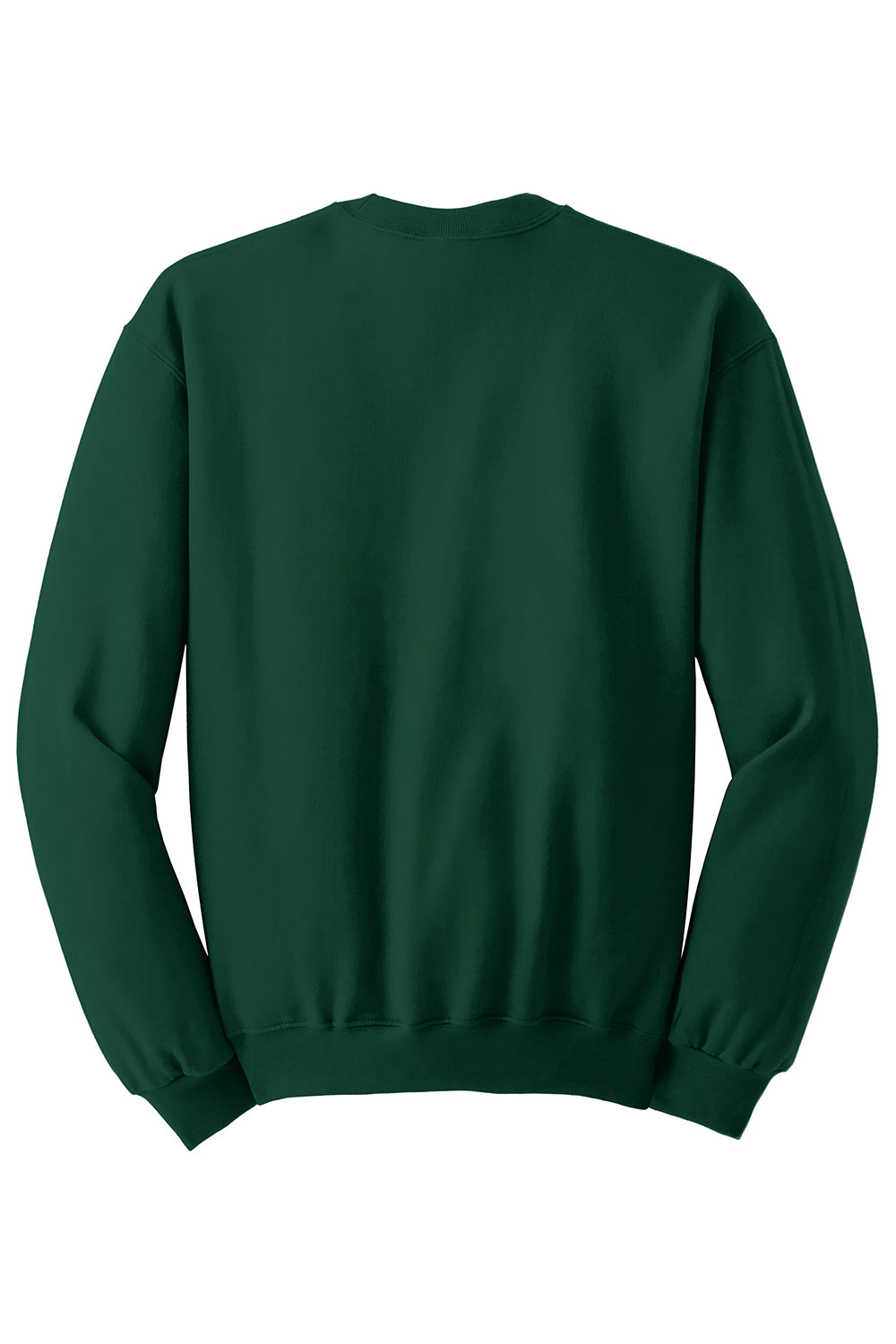 Jerzees 562M/562/562MR Mens NuBlend Fleece Crewneck Sweatshirt Forest Green Flat Back