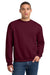 Jerzees 562M/562/562MR Mens NuBlend Fleece Crewneck Sweatshirt Maroon Model Front