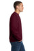 Jerzees 562M/562/562MR Mens NuBlend Fleece Crewneck Sweatshirt Maroon Model Side