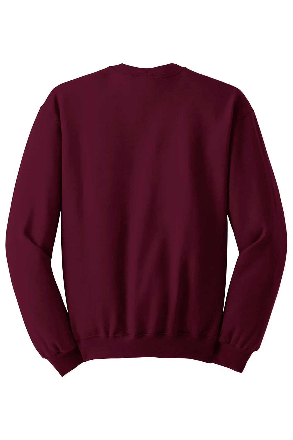 Jerzees 562M/562/562MR Mens NuBlend Fleece Crewneck Sweatshirt Maroon Flat Back