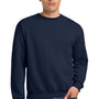 Jerzees Mens NuBlend Fleece Crewneck Sweatshirt - Navy Blue