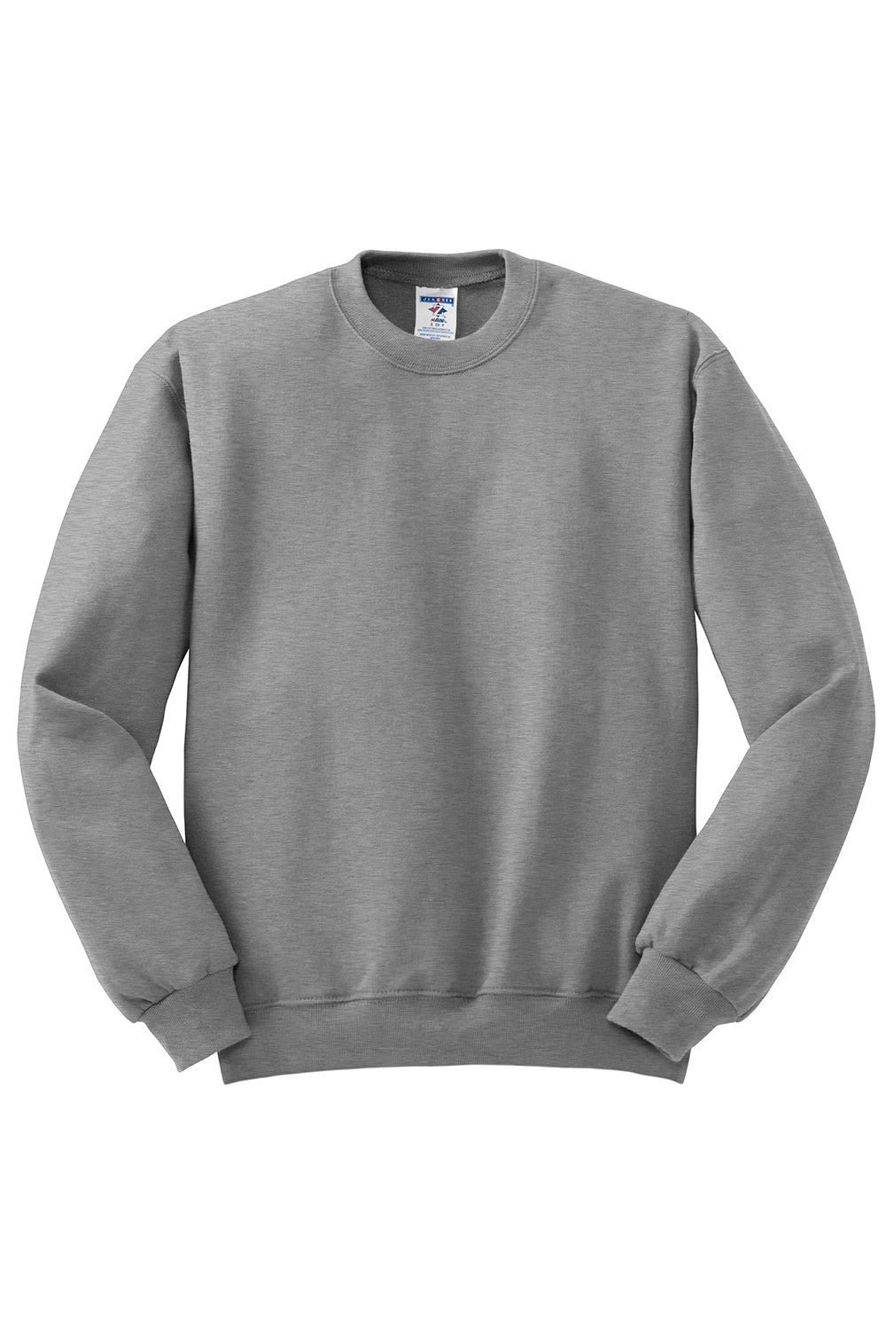 Jerzees 562M/562/562MR Mens NuBlend Fleece Crewneck Sweatshirt Oxford Grey Flat Front