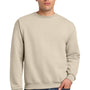 Jerzees Mens NuBlend Fleece Crewneck Sweatshirt - Heather Sweet Cream