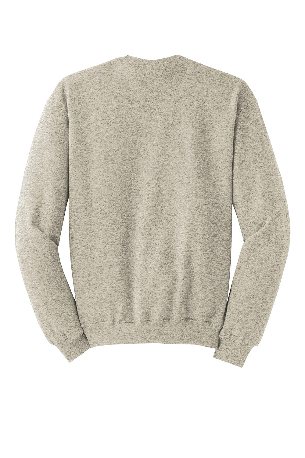 Jerzees 562M/562/562MR Mens NuBlend Fleece Crewneck Sweatshirt Heather Oatmeal Flat Back