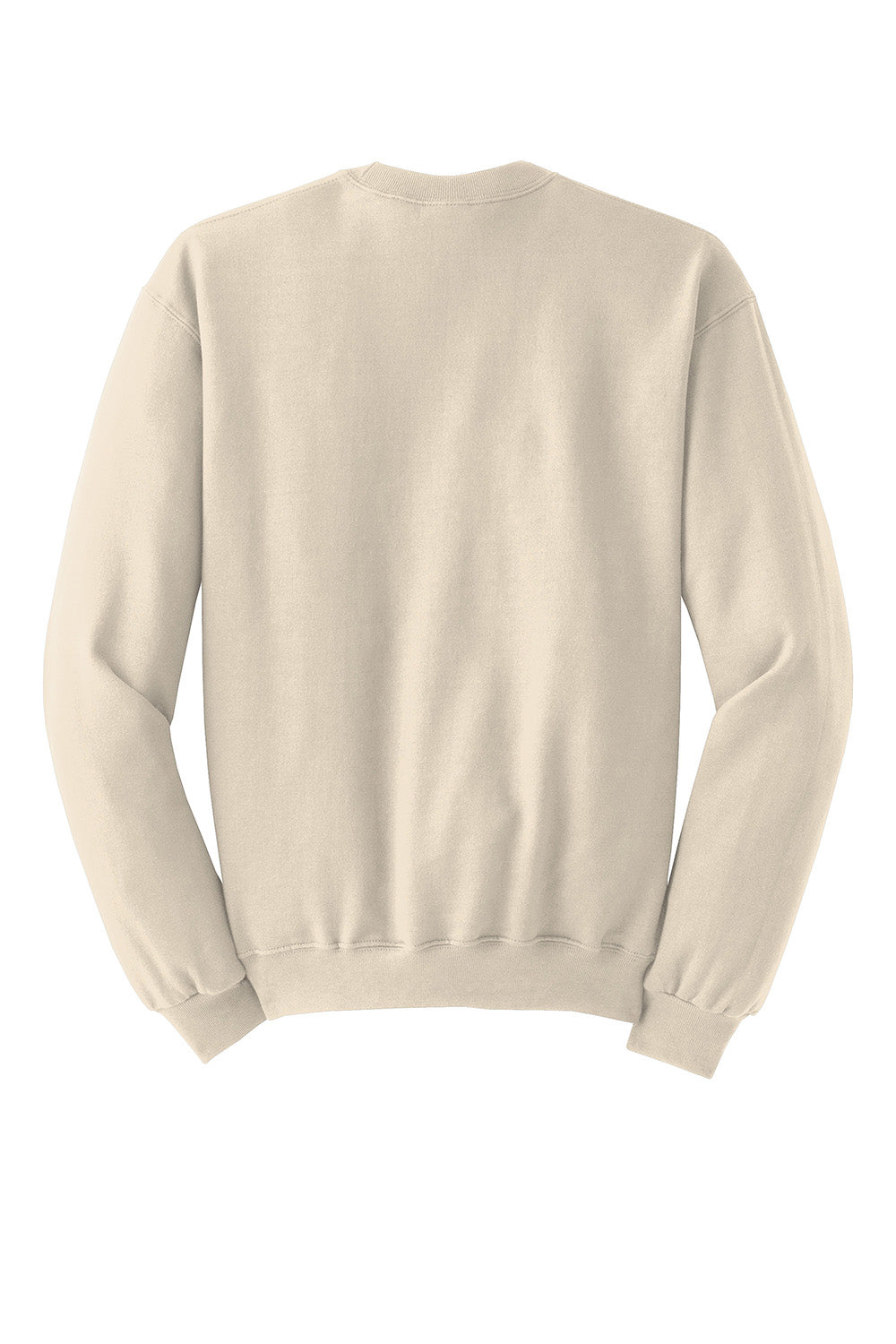 Jerzees 562M/562/562MR Mens NuBlend Fleece Crewneck Sweatshirt Heather Sweet Cream Flat Back