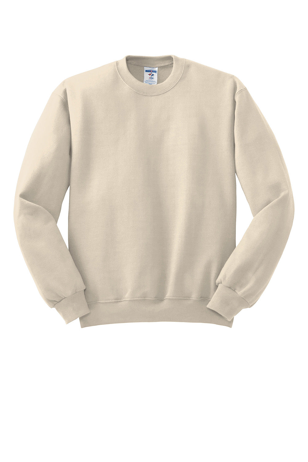 Jerzees 562M/562/562MR Mens NuBlend Fleece Crewneck Sweatshirt Heather Sweet Cream Flat Front