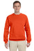 Jerzees 562M/562/562MR Mens NuBlend Fleece Crewneck Sweatshirt Burnt Orange Model Front