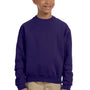 Jerzees Youth NuBlend Fleece Crewneck Sweatshirt - Deep Purple