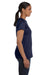 Hanes 5680 Womens ComfortSoft Short Sleeve Crewneck T-Shirt Navy Blue Model Side