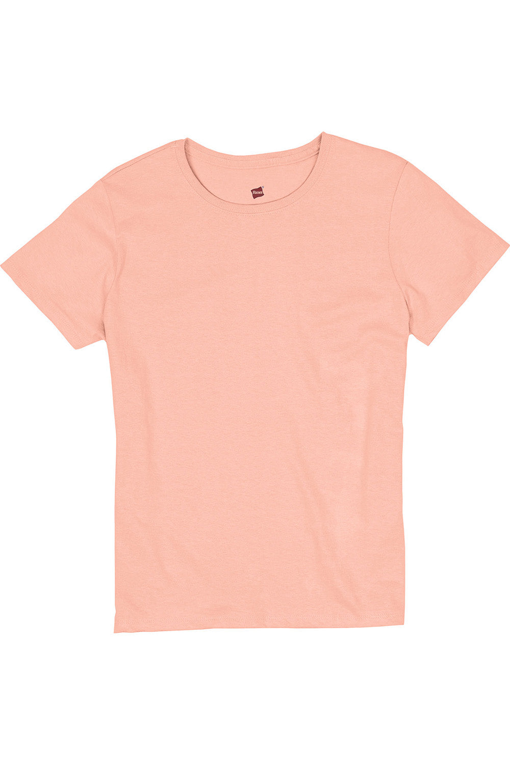 Hanes 5680 Womens ComfortSoft Short Sleeve Crewneck T-Shirt Candy Orange Flat Front