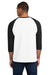 Gildan 5700/G570 Mens 3/4 Sleeve Crewneck T-Shirt White/Black Model Back