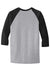 Gildan 5700/G570 Mens 3/4 Sleeve Crewneck T-Shirt Sport Grey/Black Flat Back