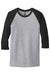 Gildan 5700/G570 Mens 3/4 Sleeve Crewneck T-Shirt Sport Grey/Black Flat Front