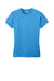 District DT6001 Womens Very Important Short Sleeve Crewneck T-Shirt Heather Bright Turquoise Blue Flat Front