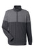 Puma 595803 Mens Cloudspun Moisture Wicking Warm Up 1/4 Zip Sweatshirt Black/Quiet Shade Grey Flat Front