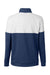 Puma 595803 Mens Cloudspun Moisture Wicking Warm Up 1/4 Zip Sweatshirt Peacoat Blue/White Flat Back