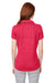 Puma 597695 Womens Cloudspun Free Moisture Wicking Short Sleeve Polo Shirt Heather Teaberry Red Model Back