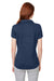 Puma 597695 Womens Cloudspun Free Moisture Wicking Short Sleeve Polo Shirt Heather Navy Blue Model Back