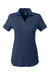 Puma 597695 Womens Cloudspun Free Moisture Wicking Short Sleeve Polo Shirt Heather Navy Blue Flat Front