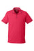 Puma 599117 Mens Cloudspun Monarch Moisture Wicking Short Sleeve Polo Shirt Heather Teaberry Red/Navy Blue Flat Front