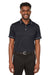 Puma 599117 Mens Cloudspun Monarch Moisture Wicking Short Sleeve Polo Shirt Heather Black/Heather High Rise Grey Model Front