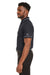 Puma 599117 Mens Cloudspun Monarch Moisture Wicking Short Sleeve Polo Shirt Heather Black/Heather High Rise Grey Model Side