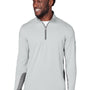 Puma Mens Gamer Moisture Wicking 1/4 Zip Sweatshirt - High Rise Grey - Closeout