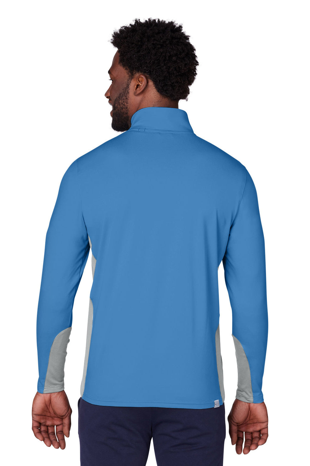 Puma 599127 Mens Gamer Moisture Wicking 1/4 Zip Sweatshirt Bright Cobalt Blue Model Back