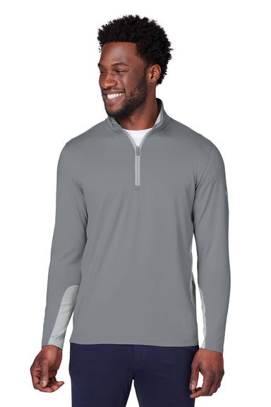 Puma 599127 Mens Gamer Moisture Wicking 1/4 Zip Sweatshirt Quiet Shade Grey Model Front