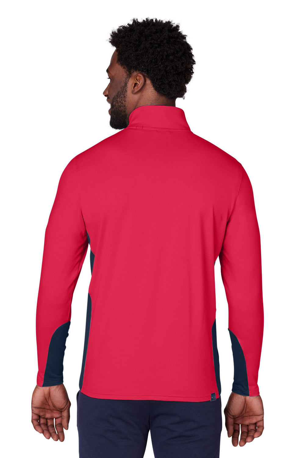 Puma 599127 Mens Gamer Moisture Wicking 1/4 Zip Sweatshirt Ski Patrol Red Model Back