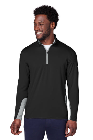 Puma 599127 Mens Gamer Moisture Wicking 1/4 Zip Sweatshirt Black Model Front