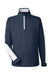 Puma 599129 Mens Cloudspun Moisture Wicking 1/4 Zip Sweatshirt Navy Blue/Bright White Flat Front