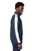 Puma 599129 Mens Cloudspun Moisture Wicking 1/4 Zip Sweatshirt Navy Blue/Bright White Model Side