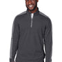 Puma Mens Cloudspun Moisture Wicking 1/4 Zip Sweatshirt - Heather Black/Quiet Shade Grey