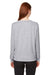 Puma 599267 Womens Cloudspun Moisture Wicking Crewneck Sweatshirt Heather Light Grey Model Back