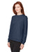 Puma 599267 Womens Cloudspun Moisture Wicking Crewneck Sweatshirt Heather Navy Blue Model 3q