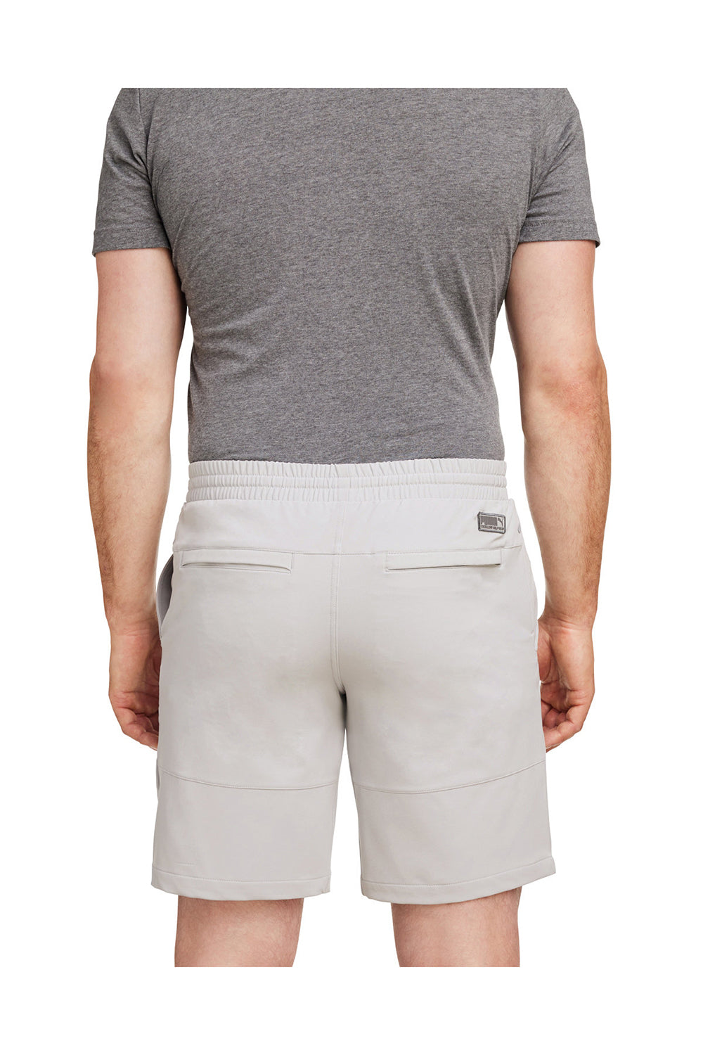 Puma 599271 Mens EGW Walker Moisture Wicking Shorts w/ Pockets High Rise Grey Model Back