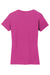 Gildan 5V00L/G500VL Womens Short Sleeve V-Neck T-Shirt Heliconia Pink Flat Back