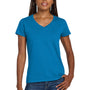 Gildan Womens Short Sleeve V-Neck T-Shirt - Sapphire Blue