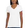 Gildan Womens Short Sleeve V-Neck T-Shirt - White