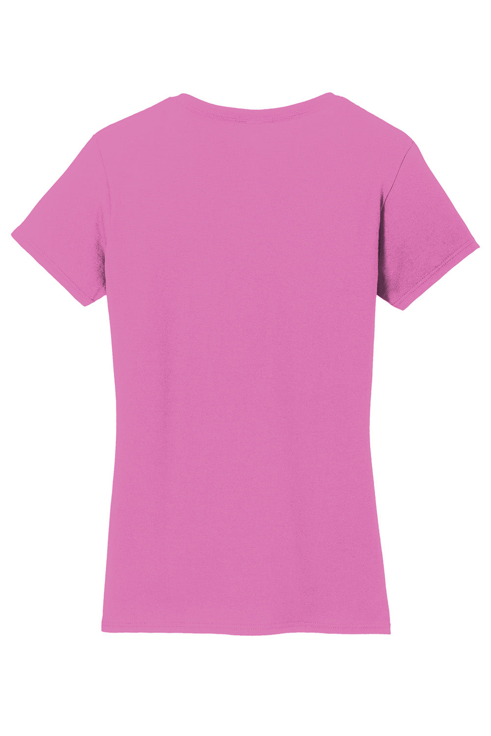 Gildan 5V00L/G500VL Womens Short Sleeve V-Neck T-Shirt Azalea Pink Flat Back